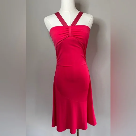 Y2K JODI KRISTOPHER Babydoll Strappy Ruched Midi Dress Party Going Out Mall Sz S - Picture 3 of 14